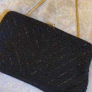 Black Beaded The Broadway Bag Purse